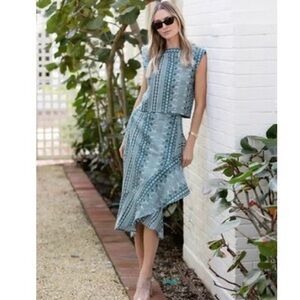 Julia Amory Slim Shell Top - Jade Zig Zag - S